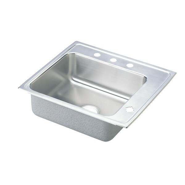 Lustertone Stainless Steel 22 X 19-1/2 X 7-1/2 Single Bowl Top Mount Classroom Sink